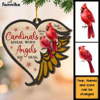Personalized Cardinal Christmas Memorial Gift Angels Are Near Ornament 29541 thumb 1