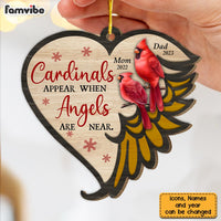 Personalized Cardinal Christmas Memorial Gift Angels Are Near Ornament 29541 thumb 1