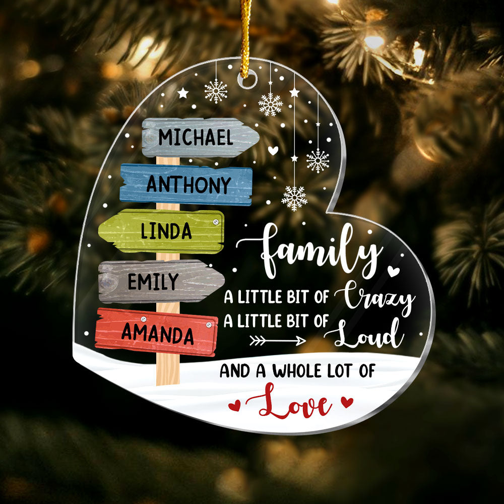 Personalized Gift For Family A Whole Lot Of Love Ornament 29543 Primary Mockup