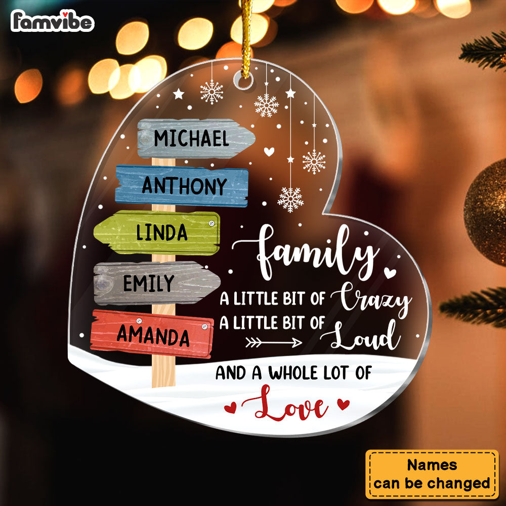 Personalized Gift For Family A Whole Lot Of Love Ornament 29543 Primary Mockup