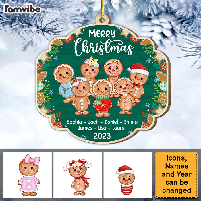 Personalized Christmas Gift  For Family Gingerbreads Ornament 29545 1
