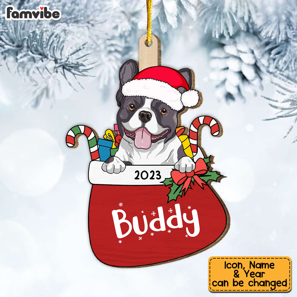 Personalized Gift For Family Christmas 2023 Dog Present Ornament 29546 Primary Mockup