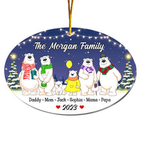 Personalized Winter Family Bear Ornament 29566 thumb 1