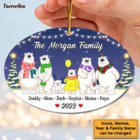 Personalized Winter Family Bear Ornament 29566 thumb 1
