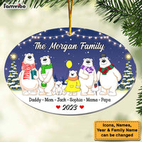 Personalized Winter Family Bear Ornament 29566 thumb 1