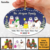 Personalized Winter Family Bear Ornament 29566 thumb 1