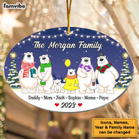 Personalized Winter Family Bear Ornament 29566 thumb 1