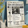 Personalized Couple 50th Anniversary Upload Photo Newspaper The Wedding Time Canvas 29567 1