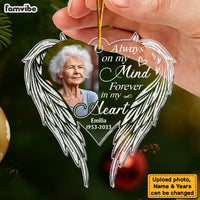 Personalized Photo Angel Wings Memorial Ornament 29569 thumb 1