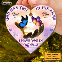 Personalized Butterfly Memorial Gift For Loss Of Loved One Heart Ornament 29575 thumb 1