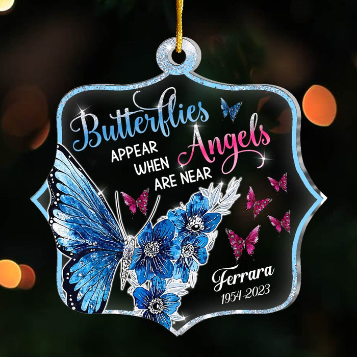 Personalized Memorial Gift When Angels Are Near Ornament 29576 1