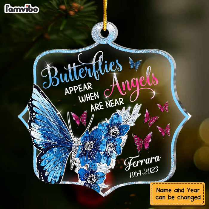 Personalized Memorial Gift When Angels Are Near Ornament 29576 1