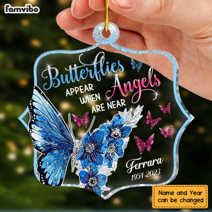 Personalized Memorial Gift When Angels Are Near Ornament 29576 1