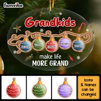 Personalized Grandma Heartstrings Christmas 2 Layered Mix Ornament 29577 thumb 1