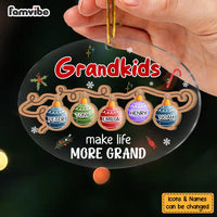 Personalized Grandma Heartstrings Christmas 2 Layered Mix Ornament 29577 thumb 1
