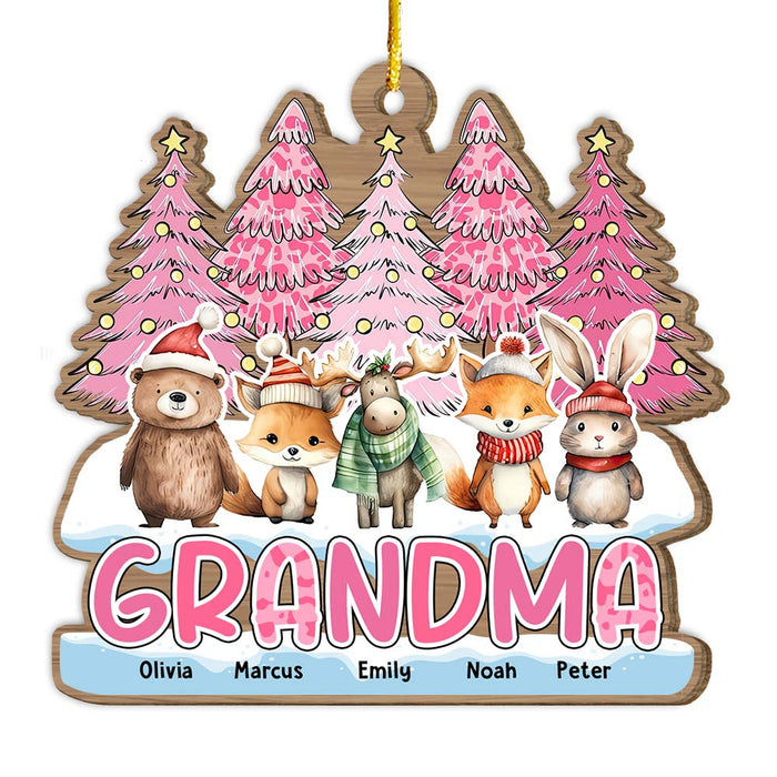 Personalized Gift For Grandma Woodland Animal Ornament 29580 1