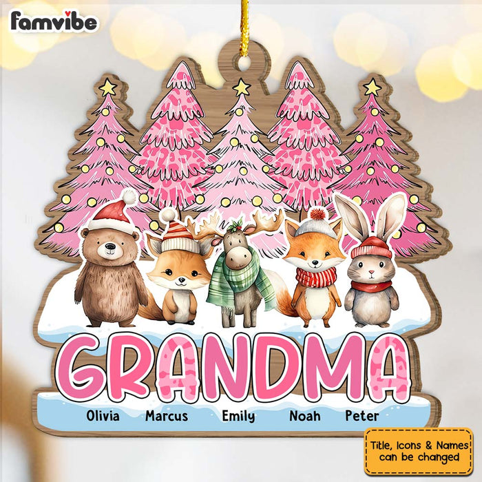 Personalized Gift For Grandma Woodland Animal Ornament 29580 1