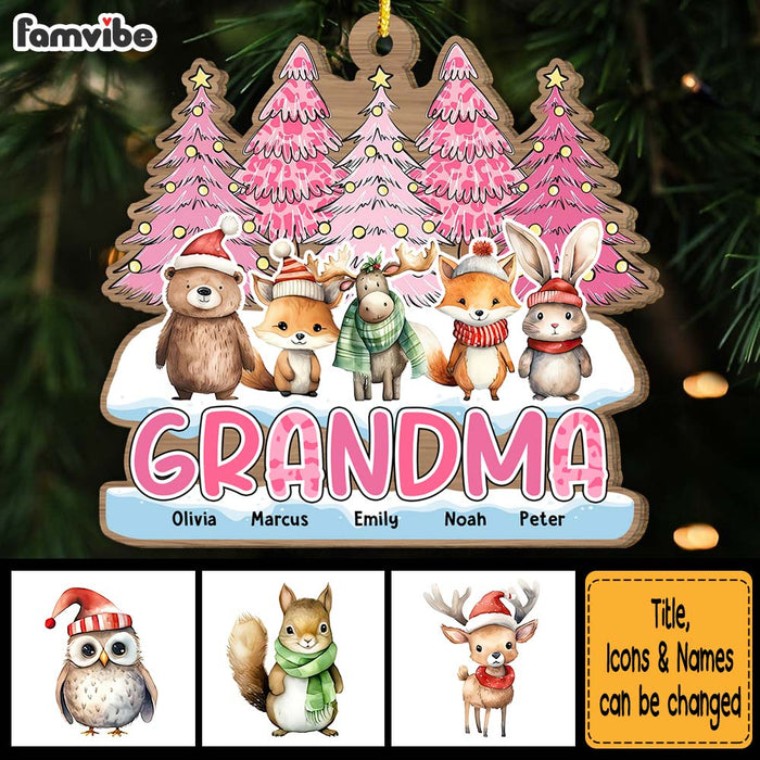Personalized Gift For Grandma Woodland Animal Ornament 29580 1