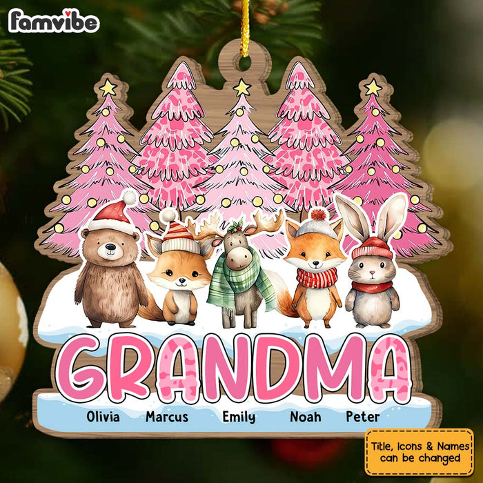 Personalized Gift For Grandma Woodland Animal Ornament 29580 1