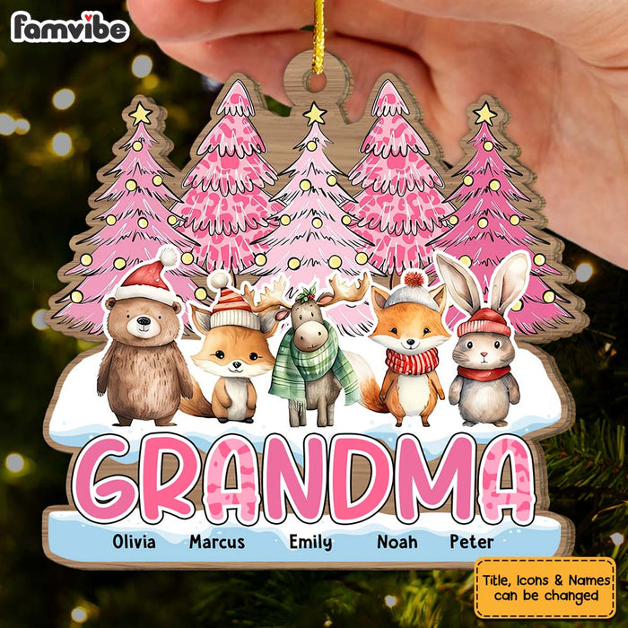 Personalized Gift For Grandma Woodland Animal Ornament 29580 1