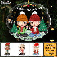 Personalized Gift For Friend Through Thick And Thin Since Ornament 29582 thumb 1