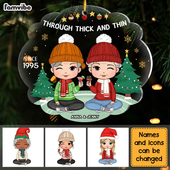 Personalized Gift For Friend Through Thick And Thin Since Ornament 29582 1