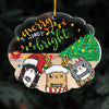 Personalized Merry And Bright Cat Ornament 29583 1