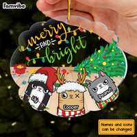 Personalized Merry And Bright Cat Ornament 29583 thumb 1