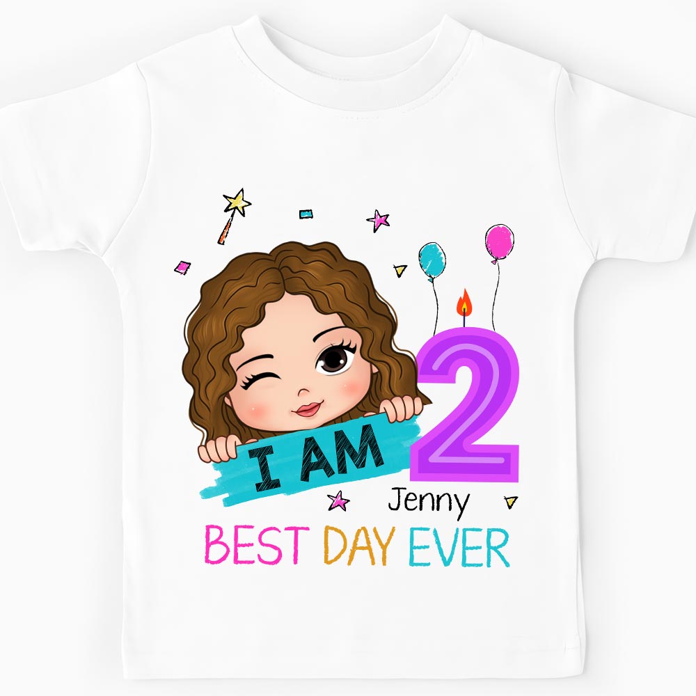 Personalized Birthday Gift For Granddaughter I Am 2 Kid T Shirt 29592 Mockup Black