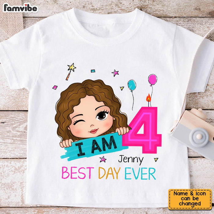 Personalized Birthday Gift For Granddaughter I Am 4 Kid T Shirt 29595 1