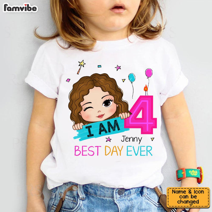 Personalized Birthday Gift For Granddaughter I Am 4 Kid T Shirt 29595 1
