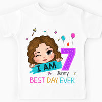 Personalized Birthday Gift For Granddaughter I Am 7 Kid T Shirt 29597 thumb 1