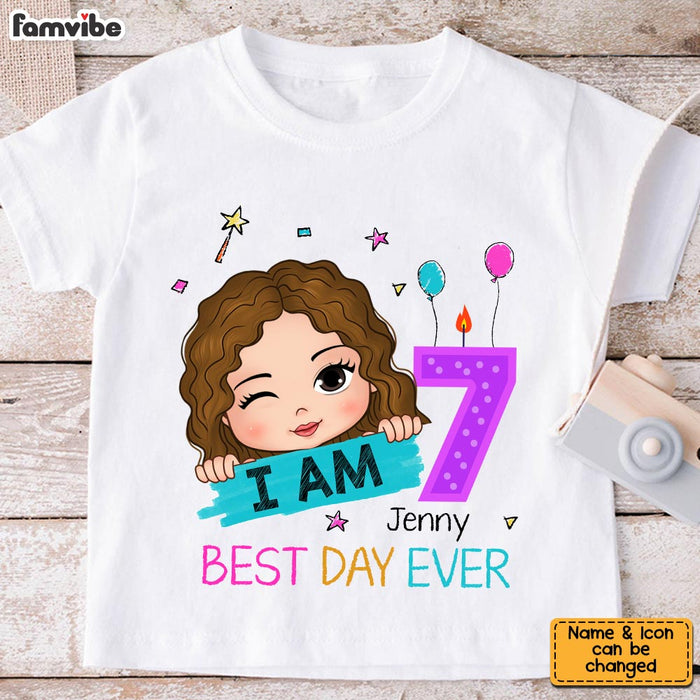 Personalized Birthday Gift For Granddaughter I Am 7 Kid T Shirt 29597 1