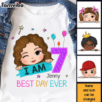 Personalized Birthday Gift For Granddaughter I Am 7 Kid T Shirt 29597 thumb 1