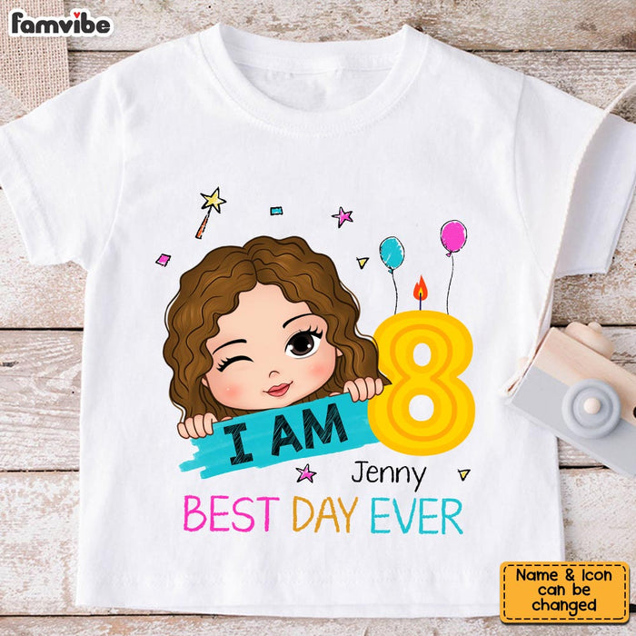Personalized Birthday Gift For Granddaughter I Am 8 Kid T Shirt 29598 1