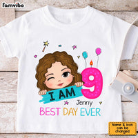 Personalized Birthday Gift For Granddaughter I Am 9 Kid T Shirt 29599 thumb 1