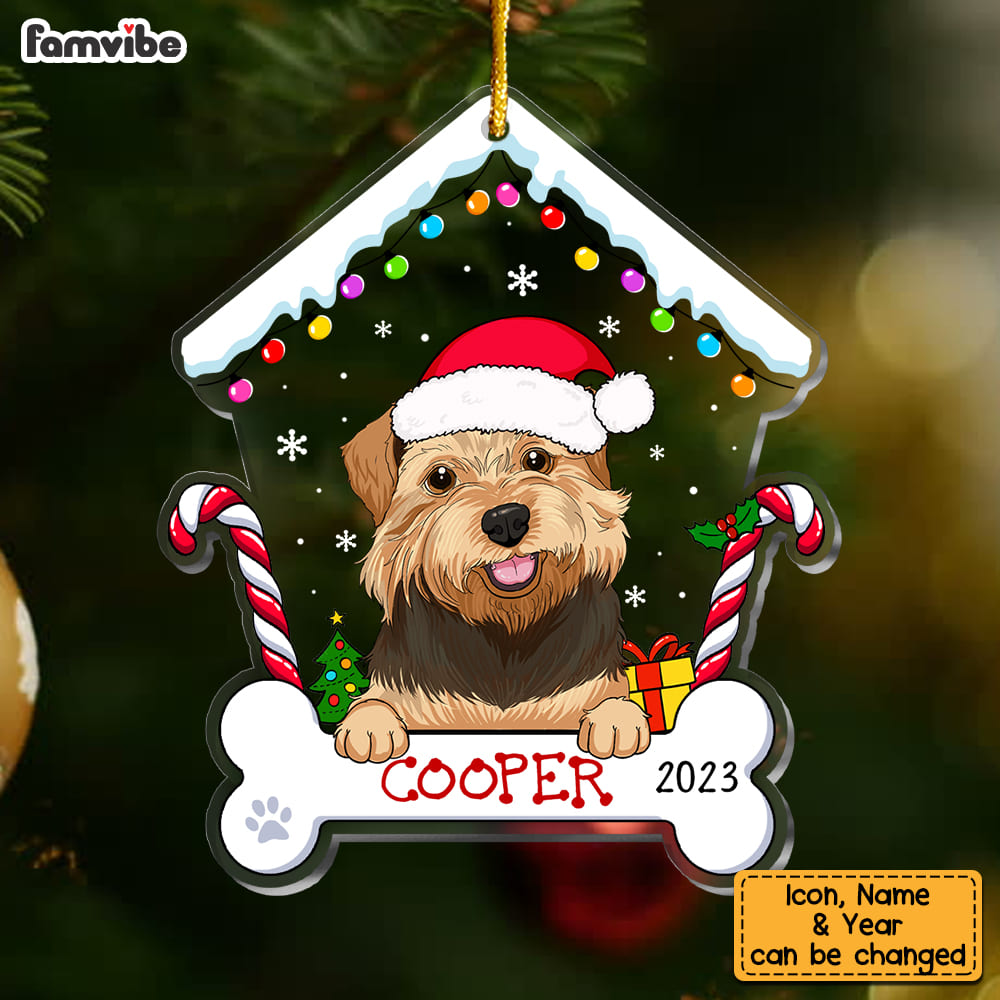 Personalized Christmas Gift For Dog Lovers  Dog House Ornament 29601 Primary Mockup