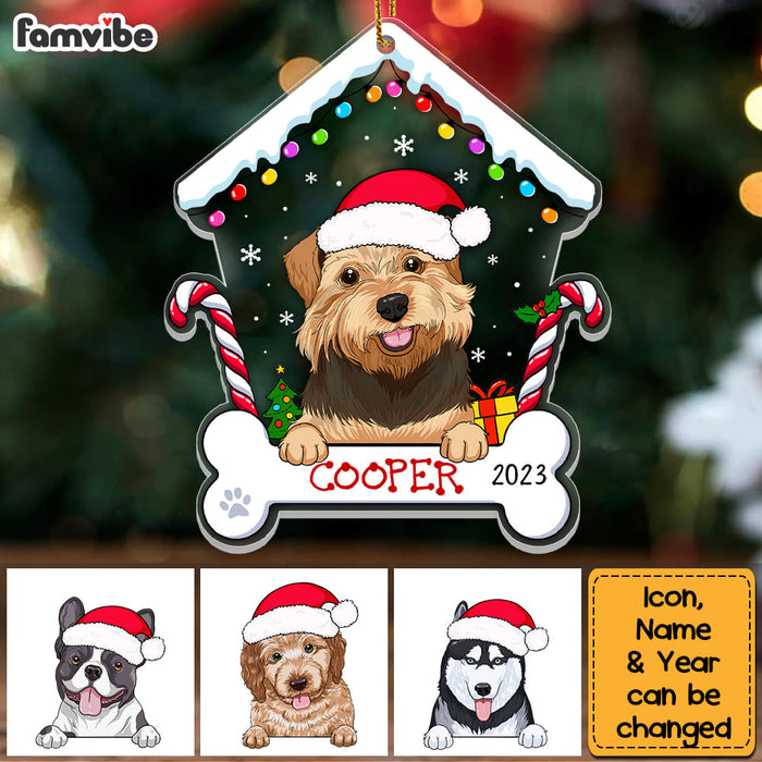Personalized Christmas Gift For Dog Lovers  Dog House Ornament 29601 1