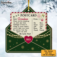 Personalized Letter To Grandma Postcard Ornament 29603 thumb 1