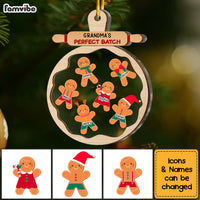 Personalized Gingerbread Christmas Grandma's Perfect Batch 2 Layered Mix Ornament 29604 thumb 1