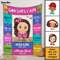 Personalized Gift For Granddaughter God Says I Am Blanket 30085 thumb 1