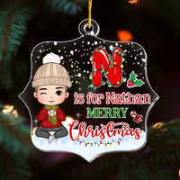 Personalized Gift For Grandson Custom Christmas Alphabet Ornament 29607 thumb 1