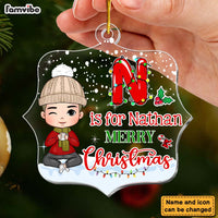Personalized Gift For Grandson Custom Christmas Alphabet Ornament 29607 thumb 1