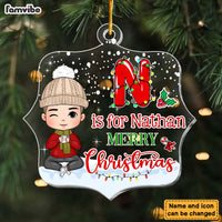 Personalized Gift For Grandson Custom Christmas Alphabet Ornament 29607 thumb 1