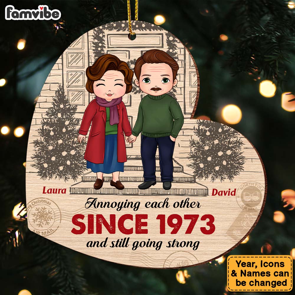 Personalized Gift For Old Couple Annoying Each Other Christmas Ornament 29608 Primary Mockup