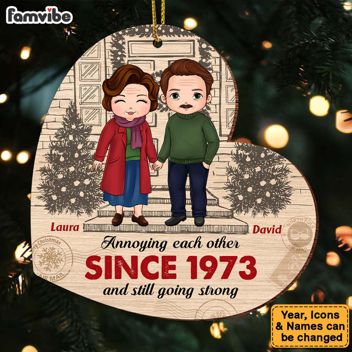Personalized Gift For Old Couple Annoying Each Other Christmas Ornament 29608 1