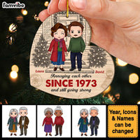 Personalized Gift For Old Couple Annoying Each Other Christmas Ornament 29608 thumb 1