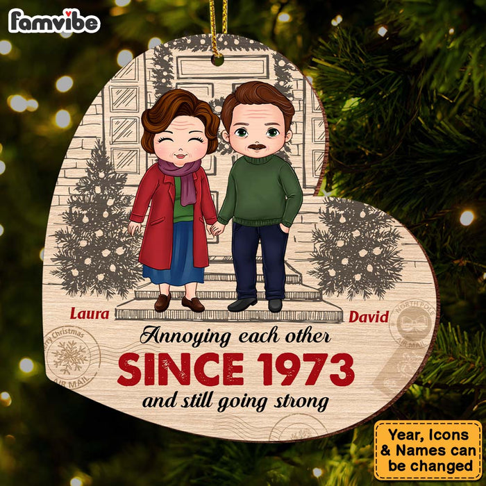 Personalized Gift For Old Couple Annoying Each Other Christmas Ornament 29608 1