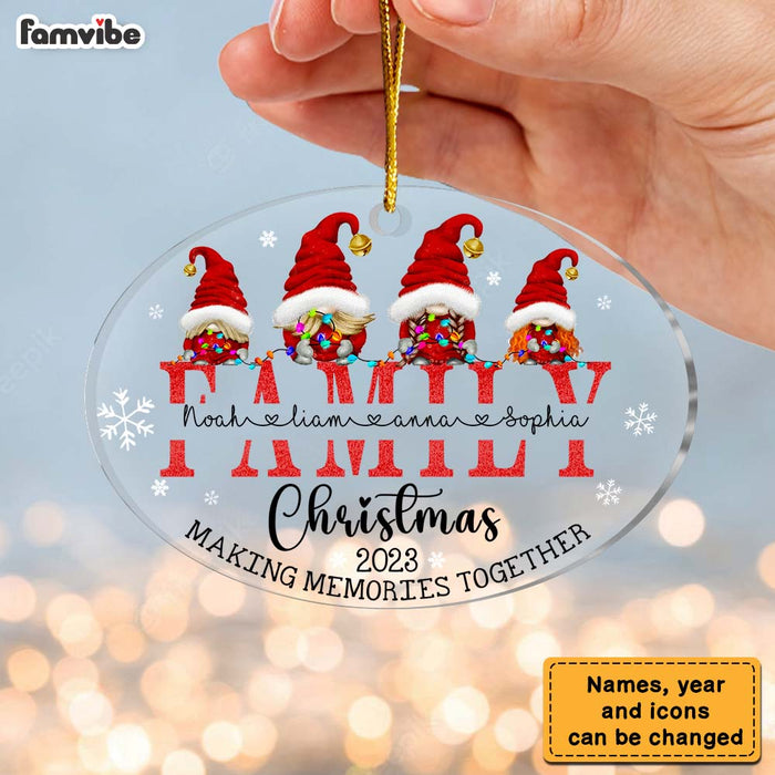 Personalized Gift For Family Making Memories Together Gnome Ornament 29609 1