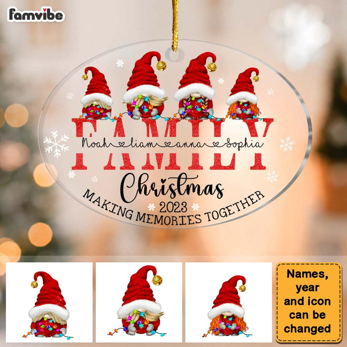 Personalized Gift For Family Making Memories Together Gnome Ornament 29609 1